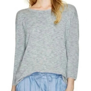 Aritzia Wilfred Blanchard  Linen Blend Ribbed Grey Sweater Size Small